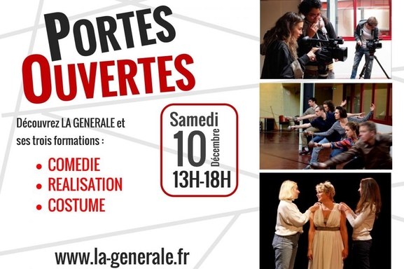 La Générale, l'école du Théâtre et de l'image vous ouvre ses portes Samedi 10 décembre 2016