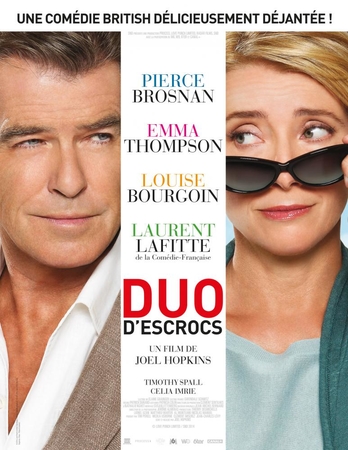 Emma Thompson et Pierce Brosnan en couple pour le film Duo d'Escrocs de Joel Hopkins