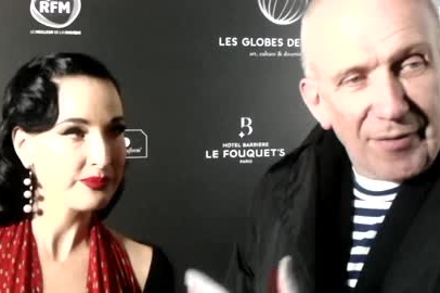 Jean Paul Gaultier et Dita Von Teese Globe des Cristals