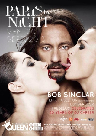 Soirée clubbing en compagnie de BOB SINCLAR et Casting.fr au Queen, c'est pour vous le 20 septembre!