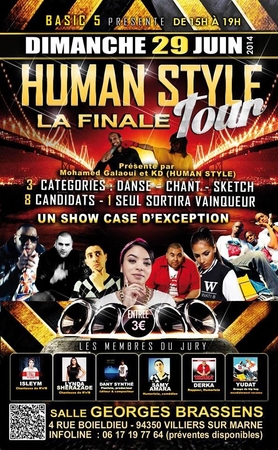 Casting.fr vous invite à la finale du Human Style Tour, une detonante battle artistique  le 29 juin